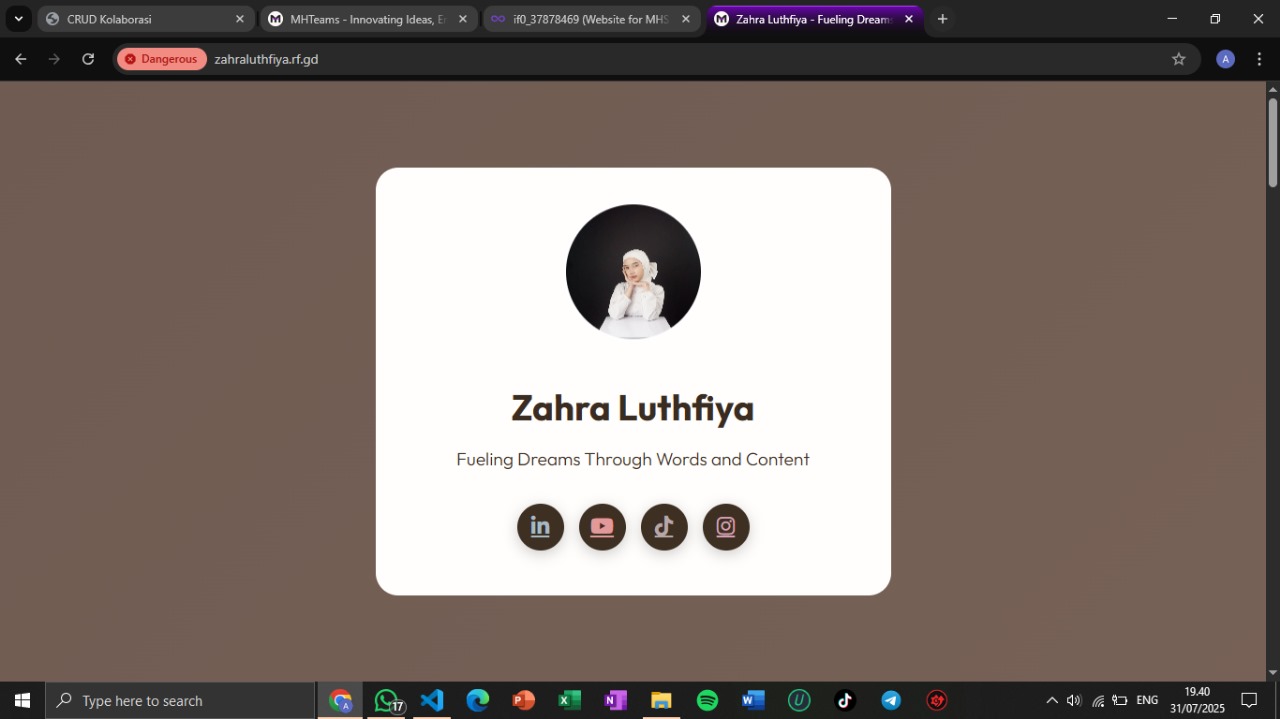 Screenshot Paket Landing Page